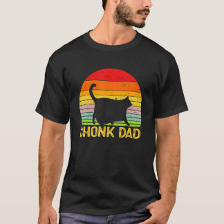 Chonk Cat Vater Funny Retro Vintag Daddy Cats T-Shirt