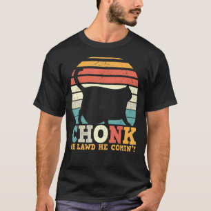 Chonk-Katzenwaage-Meme Retro-Stil Vintage-Katzen-M T-Shirt