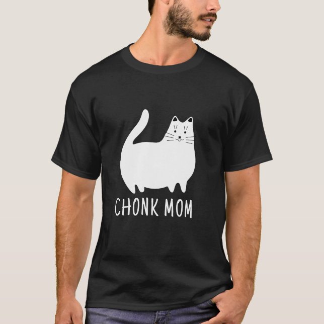 Chonk Mama Funny Cat Scale Meme T-Shirt (Vorderseite)