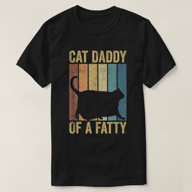 Chonk Meme Cat Daddy von einem fettigen Retro Vint T-Shirt (Design vorne)