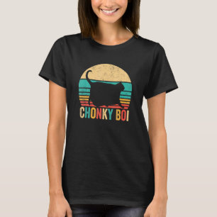 Chonk Meme Katze Chonky Boi Retro Vintage T-Shirt