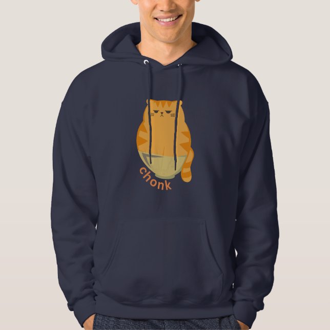Chonk Orange Cat Hoodie (Vorderseite)