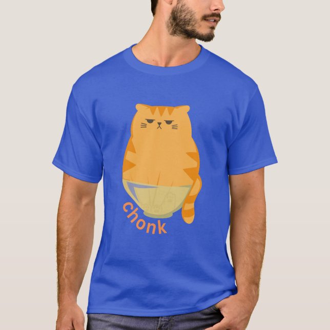 Chonk Orange Cat T-Shirt (Vorderseite)
