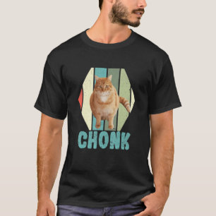 Chonk Retro Dicker Katzen-Meme Vintage Katzen Vete T-Shirt