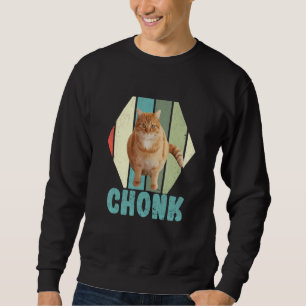Chonk Retro Fettkatzenmembran Vintag Katzen Tierme Sweatshirt