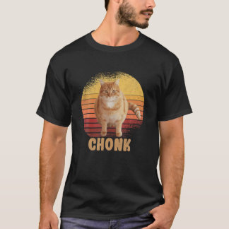 Chonk Vintag Scale Cat Meme | Cat-Mama | Cat Vater T-Shirt