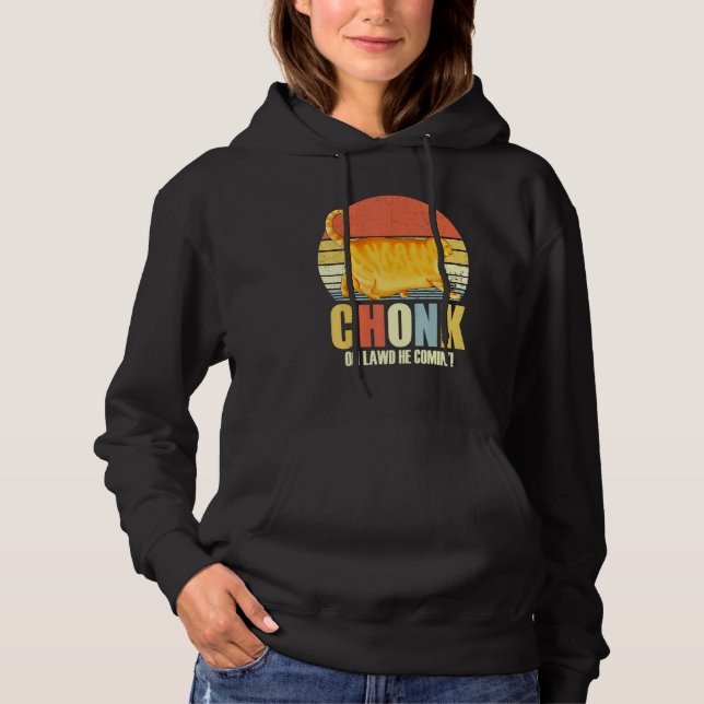 Chonker Fat Cat Chonky Meme Hoodie (Vorderseite)