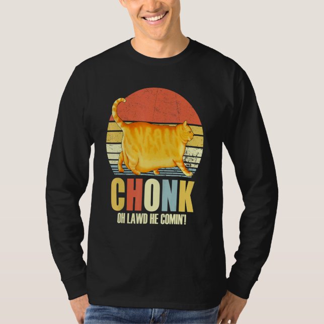 Chonker Fat Cat Chonky Meme T-Shirt (Vorderseite)
