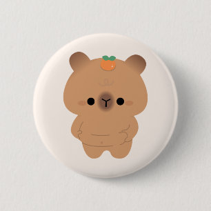 Chonky Capybara Button