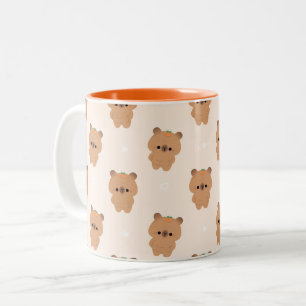 Chonky Capybara Zweifarbige Tasse