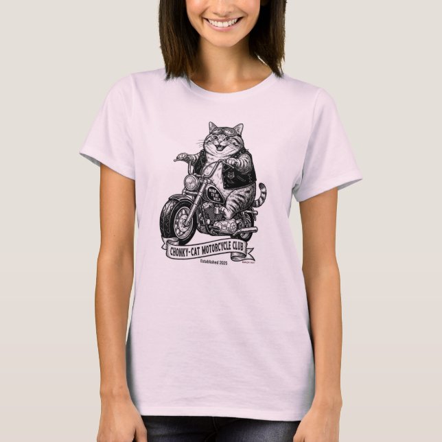 Chonky-Cat Motorcycle Club T-Shirt (Vorderseite)