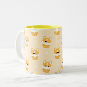 Chonky Corgi Zweifarbige Tasse