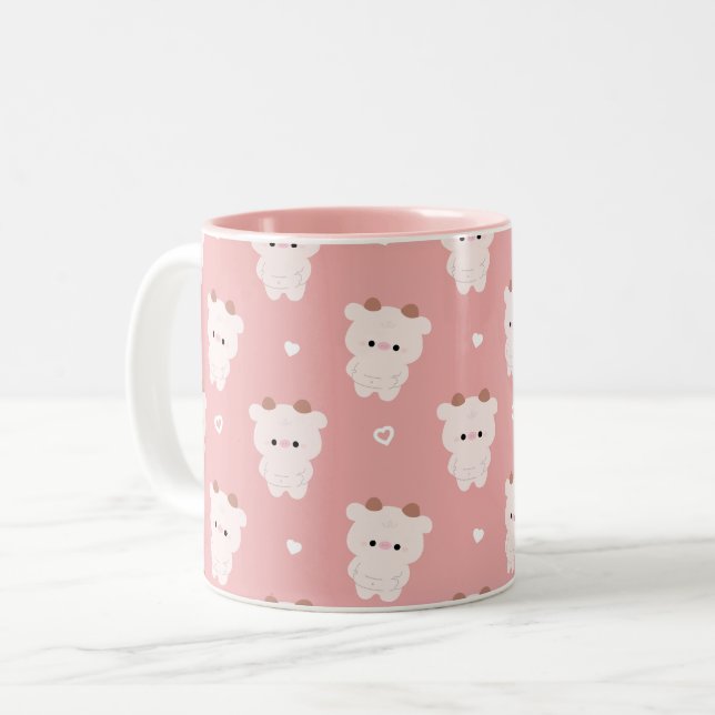 Chonky Cow Zweifarbige Tasse (Vorderseite Links)