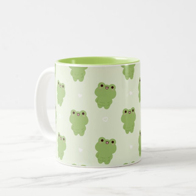 Chonky Frog Zweifarbige Tasse (Vorderseite Links)
