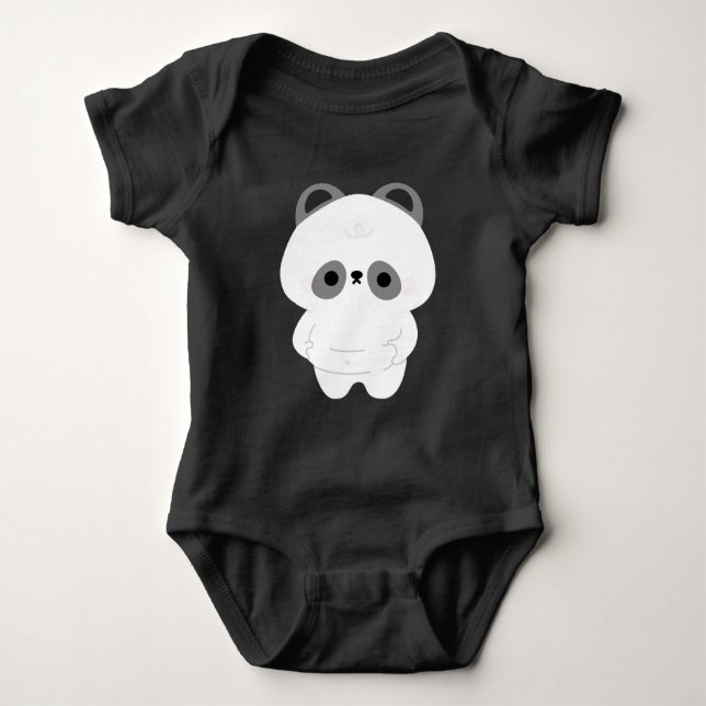 Chonky Panda Baby Strampler (Vorderseite)