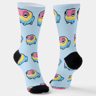 Chonky Pansexual Frog Pride Socks | Cute Pan Pride Socken