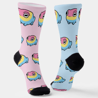 Chonky Pansexual Frog Pride Socks | Cute Pan Pride Socken
