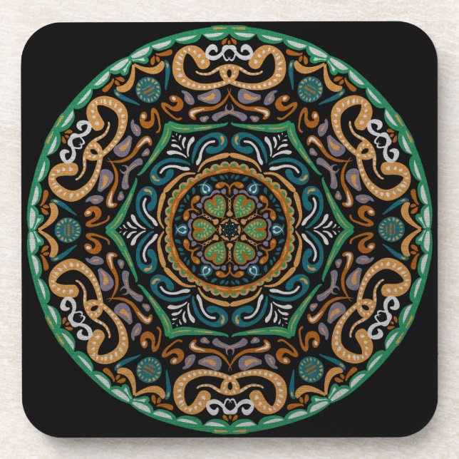 Chons Da Mandala (benutzerdefinierbarer Hintergrun Getränkeuntersetzer (Vorderseite)