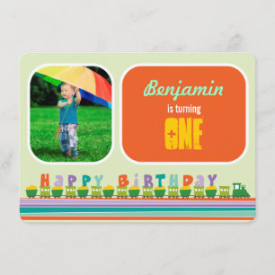 Choo Choo alles- Gute zum Geburtstagzug-1. Einladung