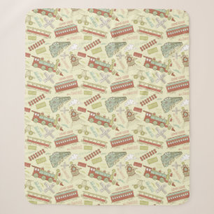 Choo Choo Antique Züge Sherpa-Decke Sherpadecke