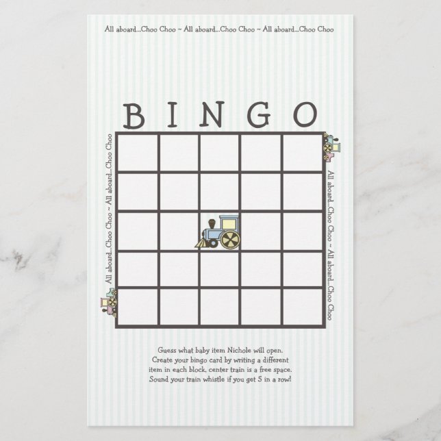 Choo Choo Baby Bingo Showspiel (Vorderseite)