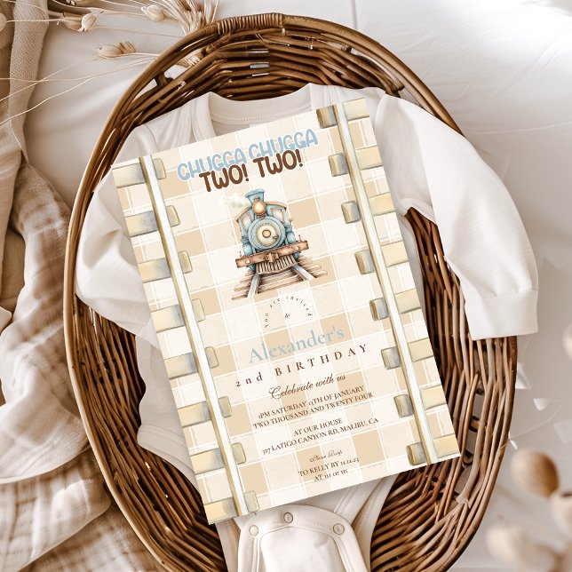 Choo Choo Bahn 2. Geburtstag Einladung (Von Creator hochgeladen)