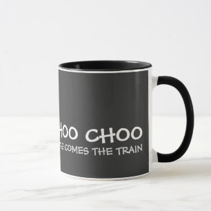 "Choo Choo, hier kommt der Zug" rot/schwarze Tasse