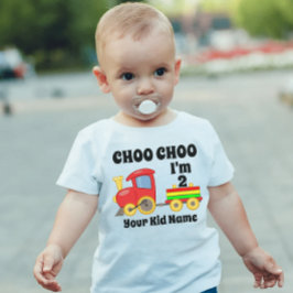 Choo Choo I m 2 Years Old Train Kindergeburtstag G Baby T-shirt