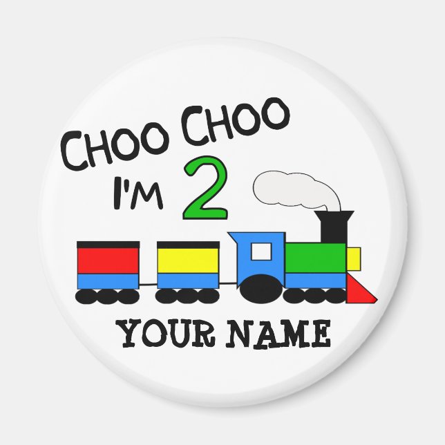 Choo Choo, ich bin 2! MIT ZUG Magnet (Vorne)