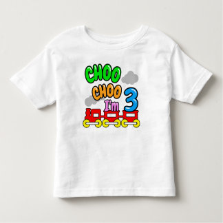 Choo Choo I'm 3 Shirt,Funny 3nd Birthday  Kleinkind T-shirt
