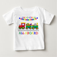 Choo-Choo roter Zug-Säuglings-T - Shirt
