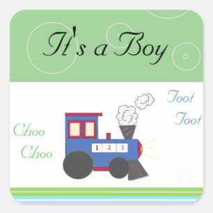 Choo Choo Train Baby Boy Quadratischer Aufkleber