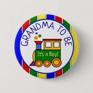 Choo Choo Train Baby Dusche Oma zu sein Button
