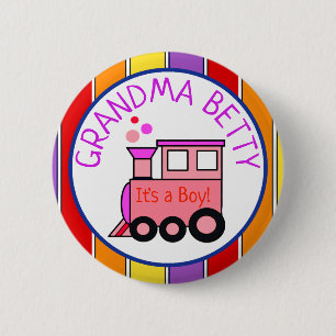 Choo Choo Train Baby Dusche Oma zu sein Button