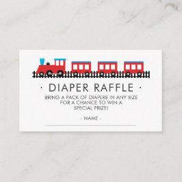 CHOO CHOO TRAIN Baby Dusche Windeln Raffle Ticket Begleitkarte