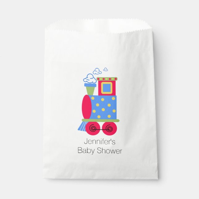 Choo Choo Train Baby Showbeutel Geschenktütchen (Vorderseite)