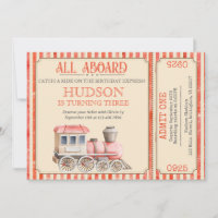 Choo Choo Train Birthday Invite - Train Party sie