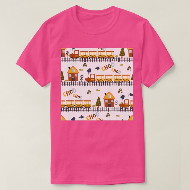 Choo Choo Train Boy Muster für kleine Kinder T-Shirt (Design vorne)