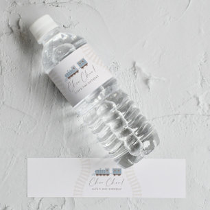 Choo Choo Train Boys Blue Geburtstagsparty Wasserflaschenetikett