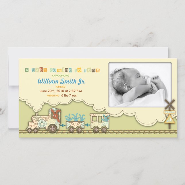 Choo Choo Train Fotokarte Ankündigung (Vorderseite)