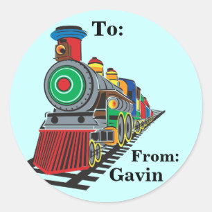 Choo Choo Train Geschenketikett Runder Aufkleber