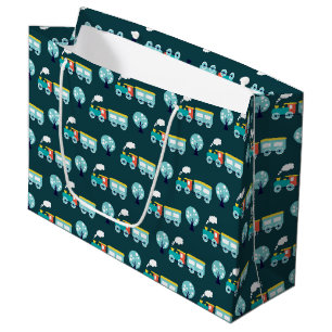 Choo Choo Train Geschenktasche - Groß, Glänzend Große Geschenktüte