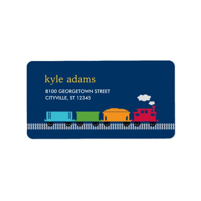 Choo Choo Train Kids Address Label Adressaufkleber (Vorne)