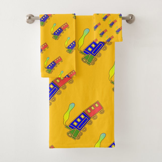 Choo Choo Train Kinder Gelb Badhandtuch Set (Insitu)