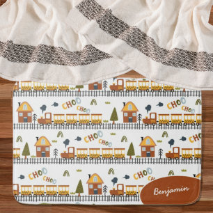 Choo Choo Train Muster Kleiner Kid Name Badezimmer Badematte