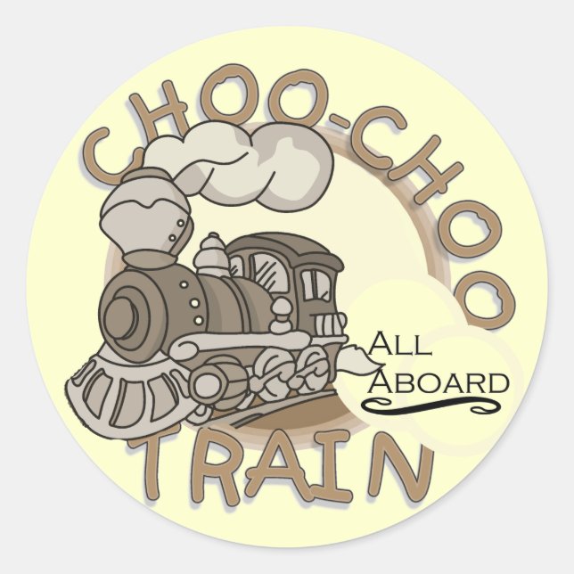 Choo-Choo-Train-Tshirts und GIfts Runder Aufkleber (Vorderseite)