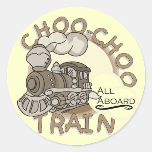 Choo-Choo-Train-Tshirts und GIfts Runder Aufkleber