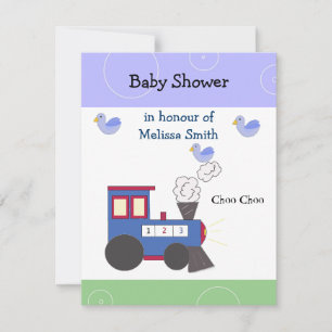 Choo Choo Zug Baby Shower Einladung
