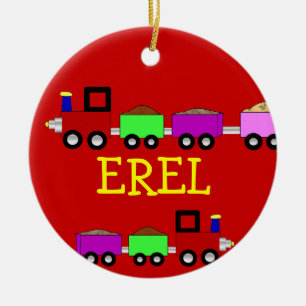 Choo Choo Zug - die personalisierte Verzierung des Keramikornament