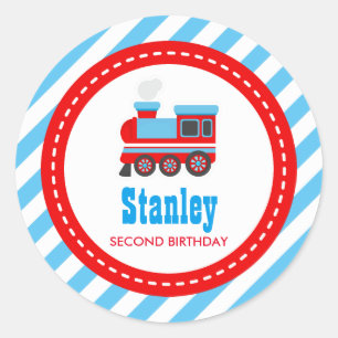 Choo Choo Zug-Geburtstags-Babyparty Runder Aufkleber